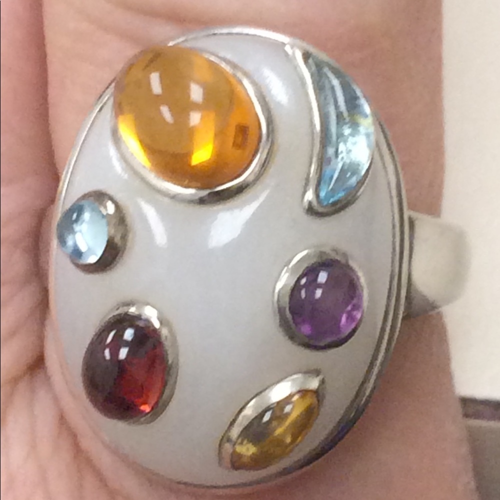 925 Multi Stone Ring - image 4